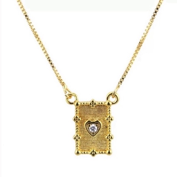 Neiman Marcus Jewelry - 18k Gold Heart Plaque Necklace